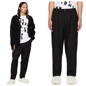 Marni Tie Waist Citronelle Black Pants Trousers